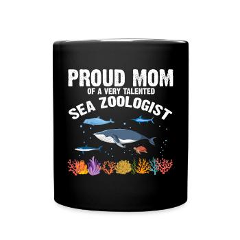 Fière Maman Océan Zooologiste Zooologie Mer - Mug uni - noir - Devant