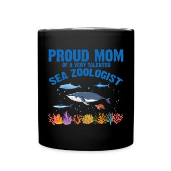 Fière Maman Océan Zooologiste Zooologie Mer - Mug uni - noir - Devant