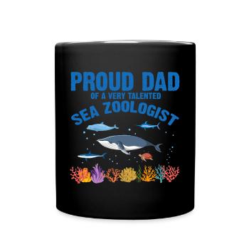 Fier Papa Ichtyologiste Biologiste marin Océan Mer - Mug uni - noir - Devant