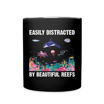 Récifs Océan Mer Biologiste Marin Plongeur Plongeurs - Mug uni - noir - Devant