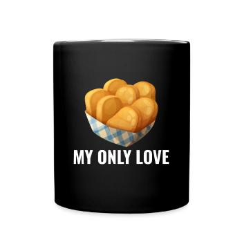 Chicken Nuggets Fast Food Funny Saying - Full Colour Mug - black - Front
