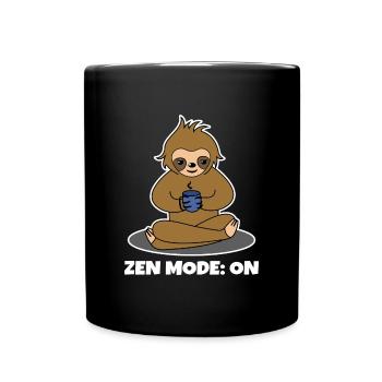 Coffee Drinker Sloth Coffee Cup Coffee Saying - Full Colour Mug - black - Front