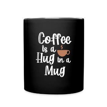 Caffeine Coffee Statement Coffee Cup Coffee Drinker - Full Colour Mug - black - Front