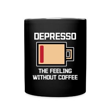 Café humoristique Espresso Déclaration Buveur de café - Mug uni - noir - Devant