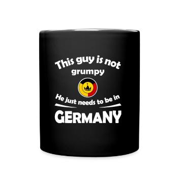Deutschland Fans - Tasse einfarbig - Schwarz - Vorne