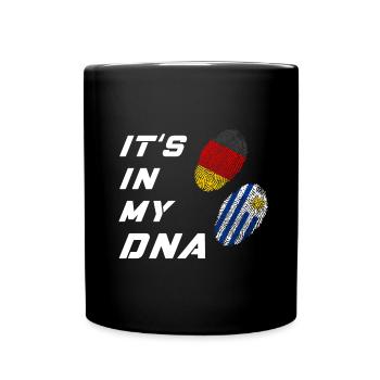 In meiner DNA Deutschland und Uruguay - Tasse einfarbig - Schwarz - Vorne