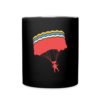 Parachutisme rétro parachutisme parachutisme skydiver - Mug uni - noir - Devant