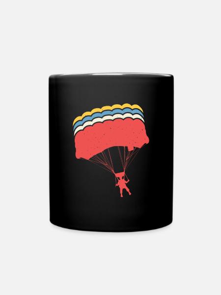 Parachutisme rétro parachutisme parachutisme skydiver - Mug uni - noir
