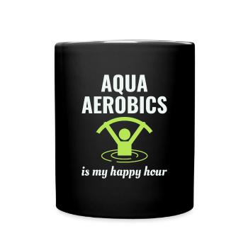 Wassergymnastik Aquatische Fitness Aqua Exercise - Tasse einfarbig - Schwarz - Vorne