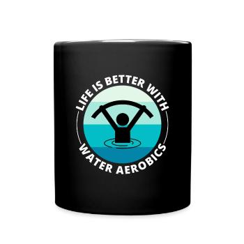 Wassergymnastik Aquatische Fitness Aqua Exercise - Tasse einfarbig - Schwarz - Vorne