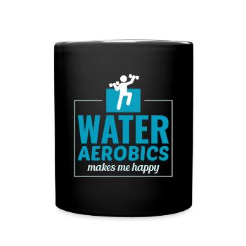 Wassergymnastik Aquatische Fitness Aqua Exercise - Tasse einfarbig - Schwarz - Vorne