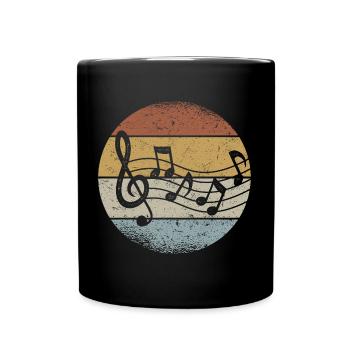 Music Violin Clef Retro Clef - Full Colour Mug - black - Front
