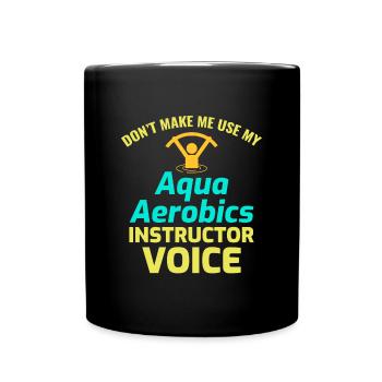 Wassergymnastik Aquatische Fitness Aqua Exercise - Tasse einfarbig - Schwarz - Vorne
