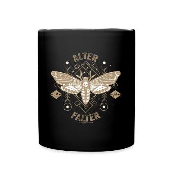 Vintage Alter Falter 1974 - Tasse einfarbig - Schwarz - Vorne
