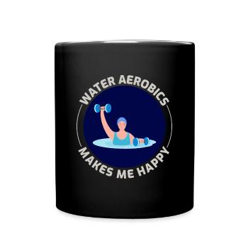 Wassergymnastik Aquatische Fitness Aqua Exercise - Tasse einfarbig - Schwarz - Vorne