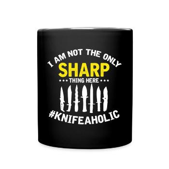 Knife Collector Designs Messerfan Knife Maker - Full Colour Mug - black - Front