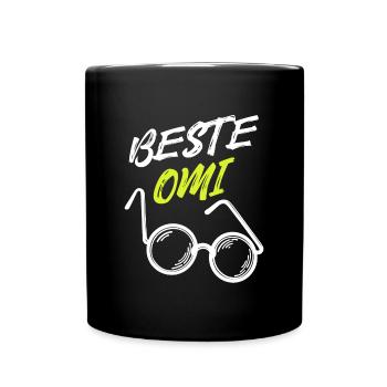 Beste Omi Oma Seniorin Brille Großmutter Statement - Tasse einfarbig - Schwarz - Vorne