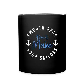 Sailing Ship Boat Sailing Waves - Full Colour Mug - black - Front