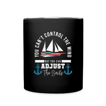 Sailing Sailor Sailing Waves - Full Colour Mug - black - Front
