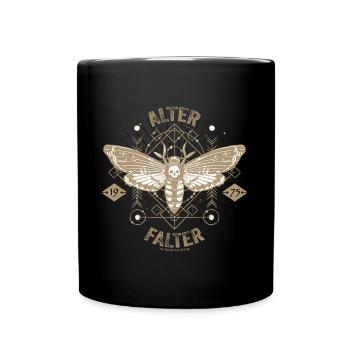 Vintage Alter Falter 1975 - Tasse einfarbig - Schwarz - Vorne