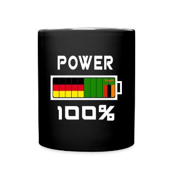 Deutschland und Sambia Power 100% - Tasse einfarbig - Schwarz - Vorne