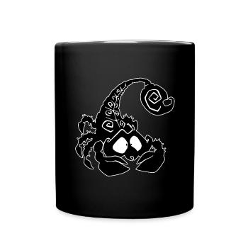 Gruseliger Skorpion - Tasse einfarbig - Schwarz - Vorne