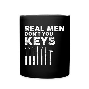 Hommes Schlosdienst Technicien de verrouillage Conception - Mug uni - noir - Devant