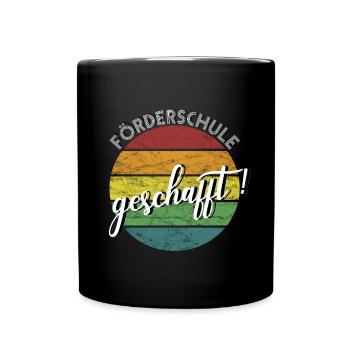 Förderschule geschafft Sonderschule retro vintage - Tasse einfarbig - Schwarz - Vorne