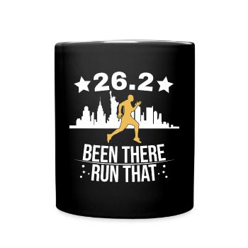 26.2 Been There Run That Marathon - Tasse einfarbig - Schwarz - Vorne