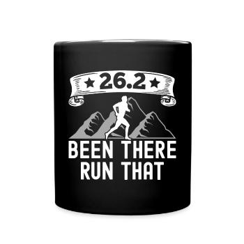 26.2 Been There Run That Marathon - Tasse einfarbig - Schwarz - Vorne