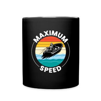 Wasserflugzeug Boot Rennen Motorboot Schnellboot Rennen - Tasse einfarbig - Schwarz - Vorne