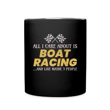 Boat Racing Powerboat Speedboat Offshore Race - Full Colour Mug - black - Front