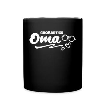 Großmutter Cool Oma Statement Brille Großmama - Tasse einfarbig - Schwarz - Vorne