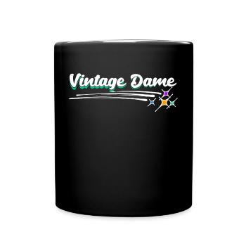 Vintage Großmutter Oma Seniorin Rentnerin Spruch - Tasse einfarbig - Schwarz - Vorne