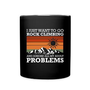 Problème drôle Je m’en fiche devise - Mug uni - noir - Devant