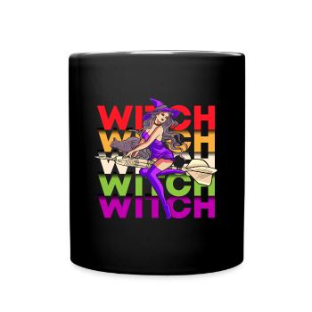 Hexerei Magie Hexen - Tasse einfarbig - Schwarz - Vorne