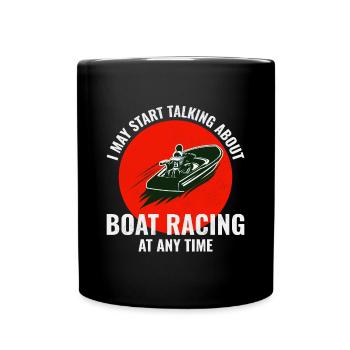 Boat Racing Motorboot Schnellboot Offshore Rennen - Tasse einfarbig - Schwarz - Vorne