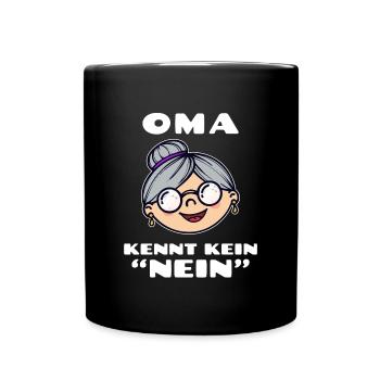 Seniorin Brille Großmutter Oma Alte Frau Statement - Tasse einfarbig - Schwarz - Vorne