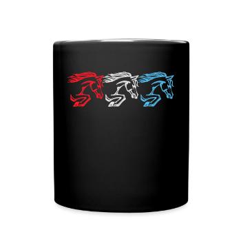 Chevaux islandais Étalon Galop Chevaux islandais - Mug uni - noir - Devant