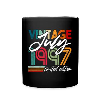 Vintage born July 1997 Birthday July 1997 - Full Colour Mug - black - Front