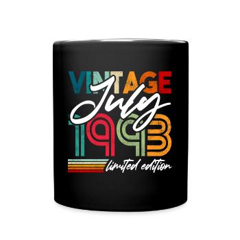 Vintage born July 1993 Birthday July 1993 - Full Colour Mug - black - Front