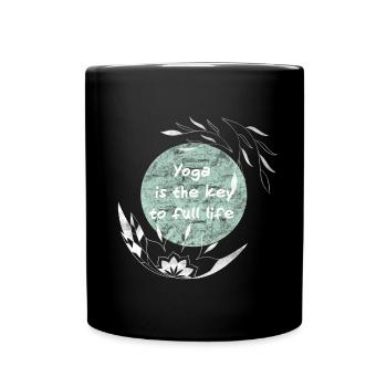 Le yoga est la clé de la vie - Mug uni - noir - Devant