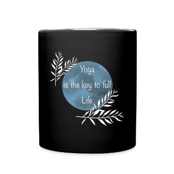 Le yoga est la clé de la vie - Mug uni - noir - Devant