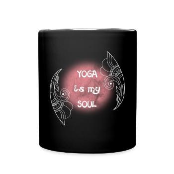 Le yoga est mon cercle d’âme - Mug uni - noir - Devant