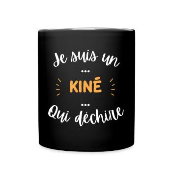 Je suis un kiné qui déchire - Mug uni - noir - Devant