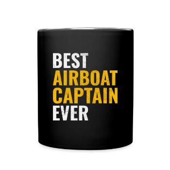 Airboat Fanboat Airboating Bateau marécageux Capitaine - Mug uni - noir - Devant