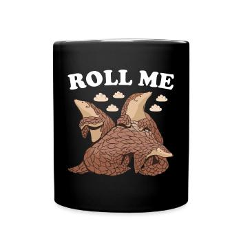 Roll Me Pangolin - Mug uni - noir - Devant