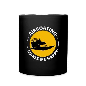 Airboat Fanboat Airboating Planeboat Bateau de marais - Mug uni - noir - Devant
