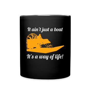 Airboat Fanboat Airboating Planeboat Bateau de marais - Mug uni - noir - Devant