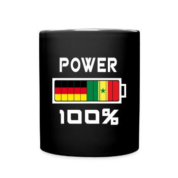Germany and Senegal Power 100% - Full Colour Mug - black - Front